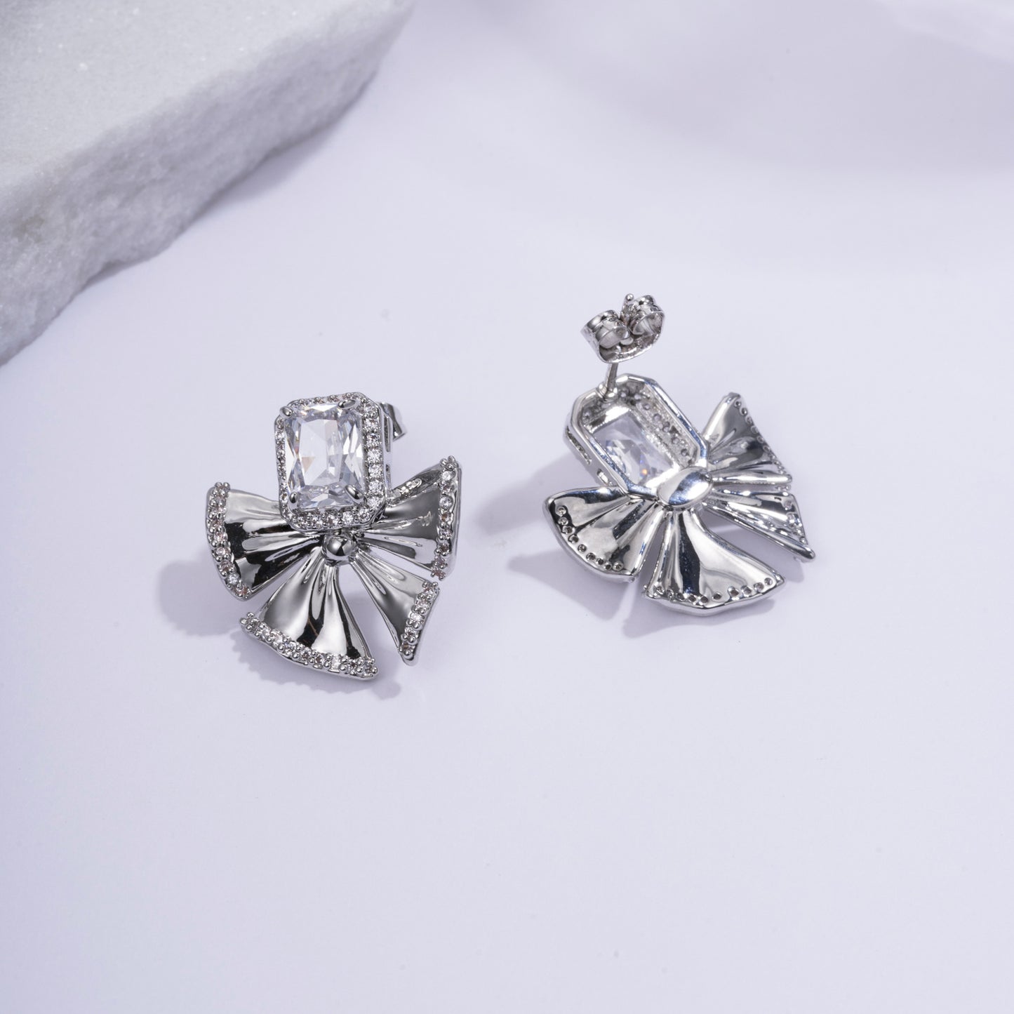 Women's Korean Style Zircon Chinese Niche High Earrings