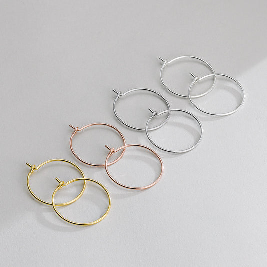 Circle Geometry Plain Summer Light Luxury Temperament Style Earrings