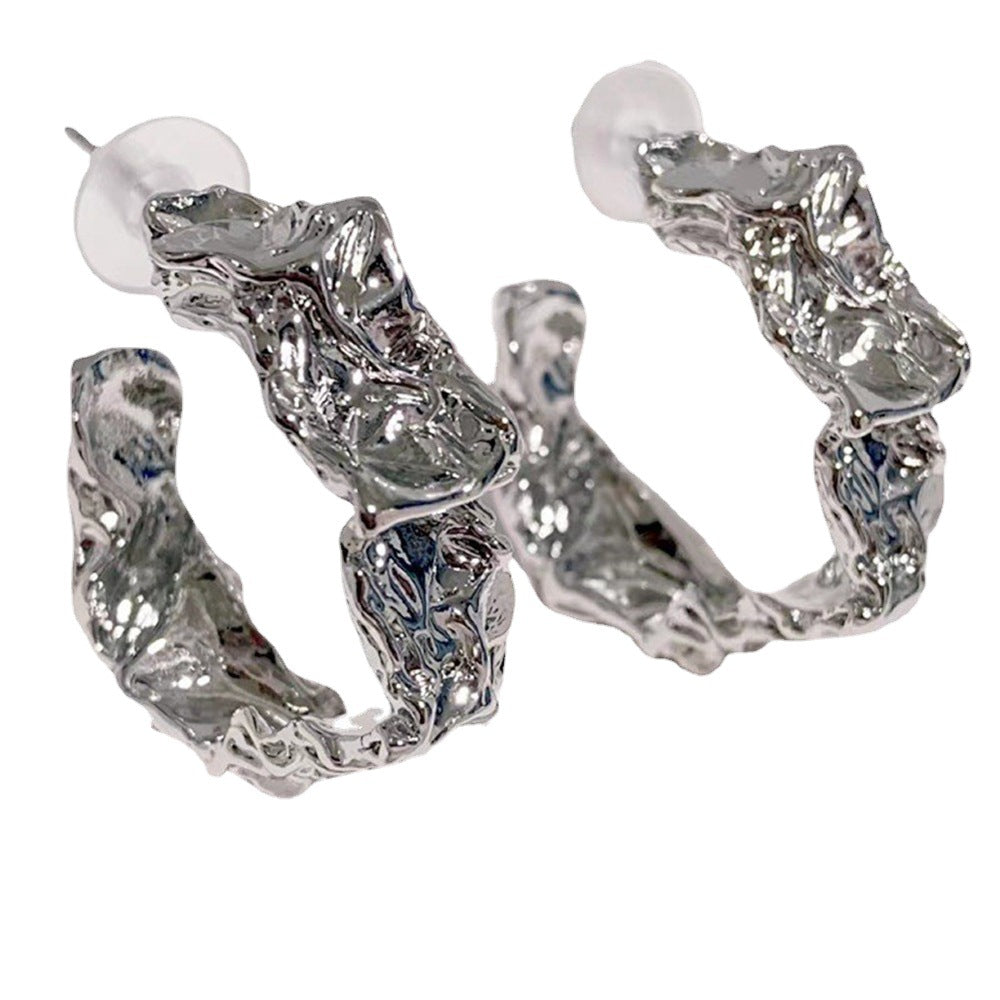 Women's Lava Sier Big Ear Niche Design Rings