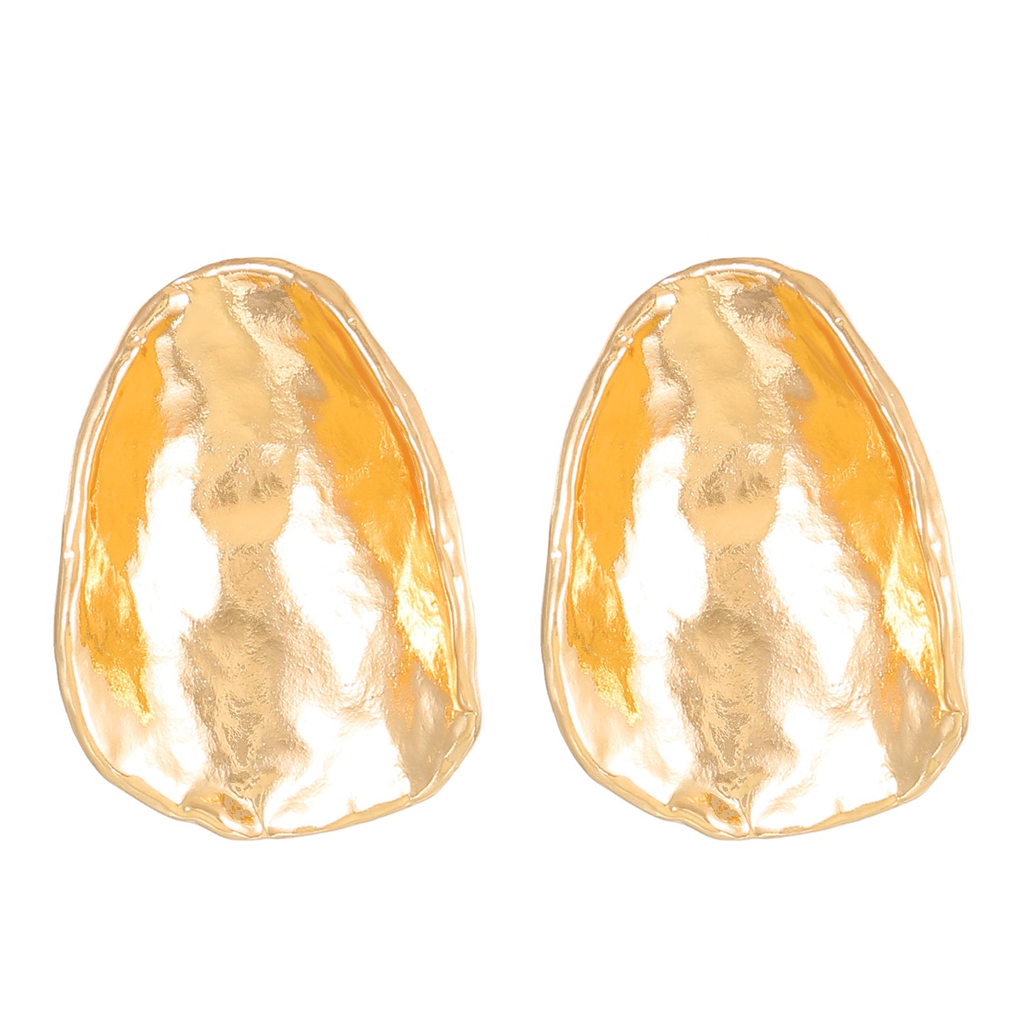 Women's Irregular French Entry Lux Design Texture Earrings