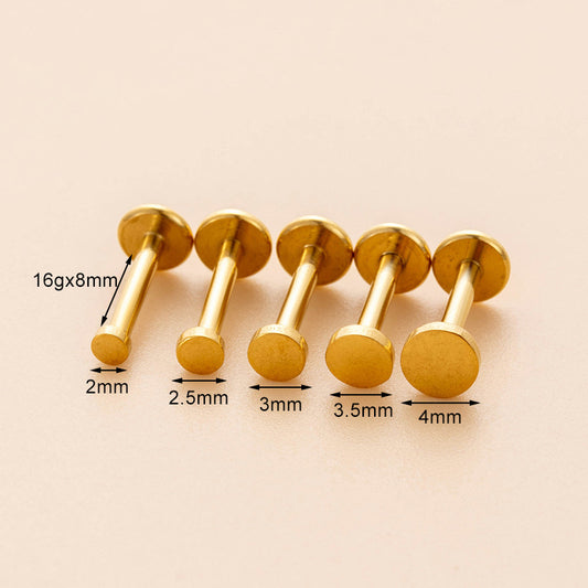 Round Cake Push Pin Rod Fashion Earrings