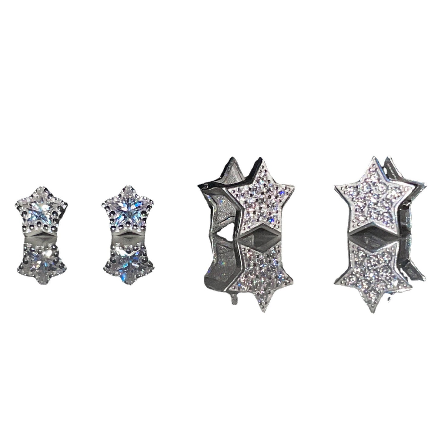 Women's Design High-grade Vintage Zircon Exquisite Pentagram Earrings